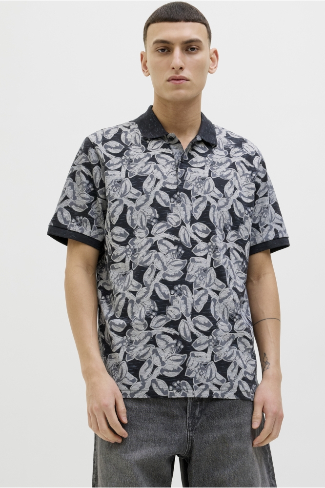 JORSPLIT AOP POLO SS 12272985 Black/AOP